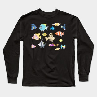 Tropical Fish Pattern Long Sleeve T-Shirt